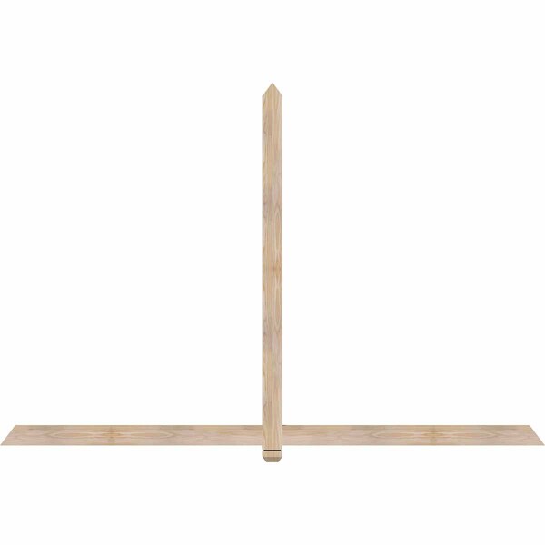 Ekena Millwork Eugene Smooth Timber Gable Bracket, Douglas Fir, 96"W x 64"H x 1 1/2"D x 3 1/2"F, 16/12 Pitch GBW096X64X0204EUG00SDF - main
